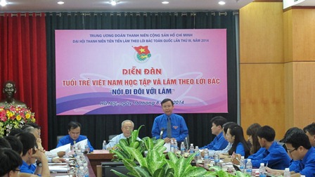 Diễn đàn Tuổi trẻ Việt Nam học tập và làm theo lời Bác